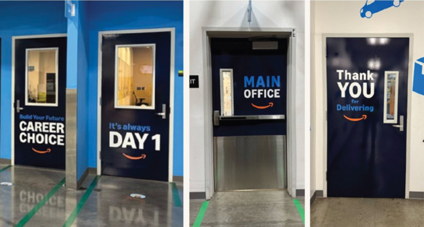 Amazon door signage