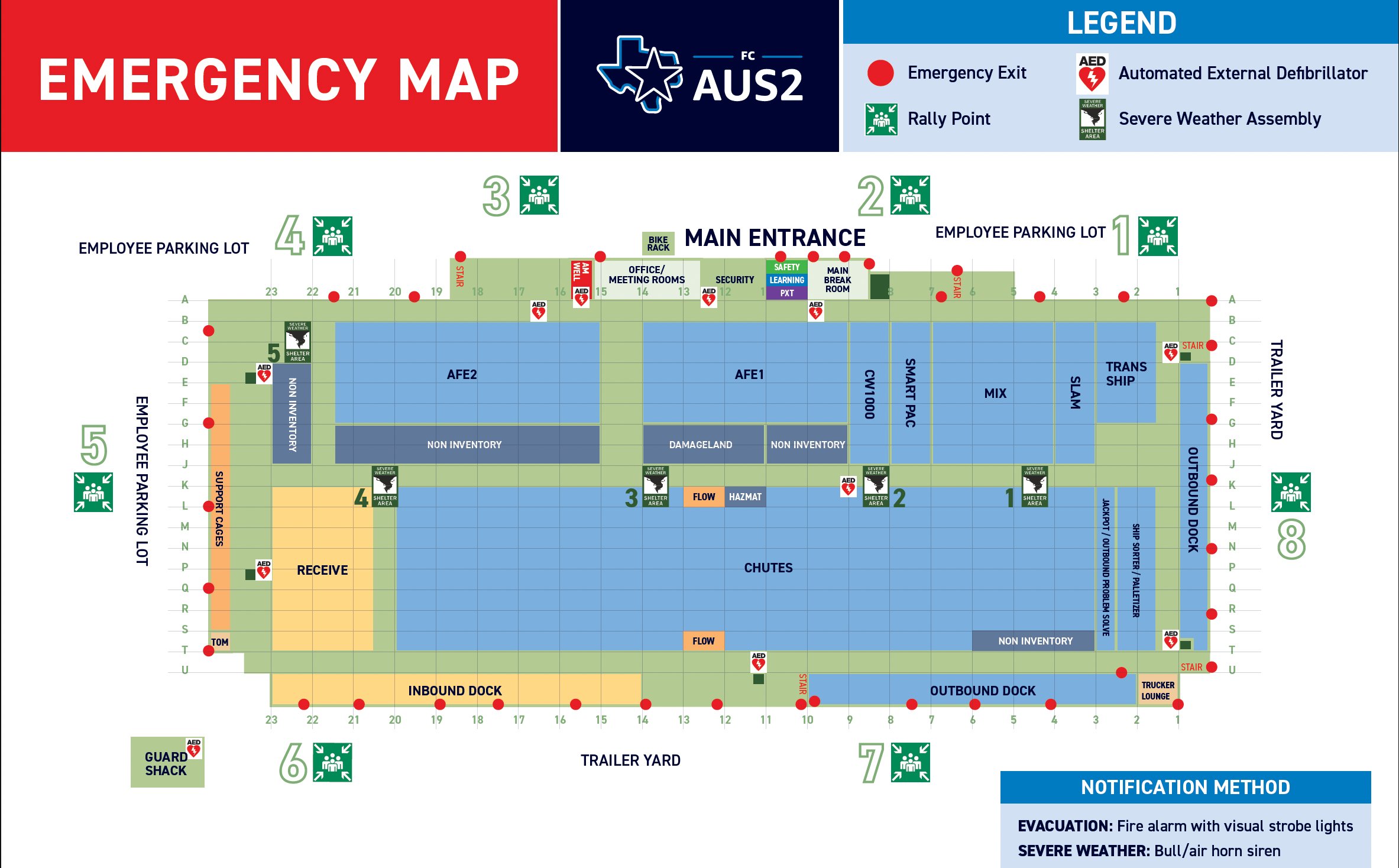 Amazon emergency facility map
