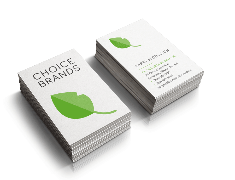 Choice Brands business cards