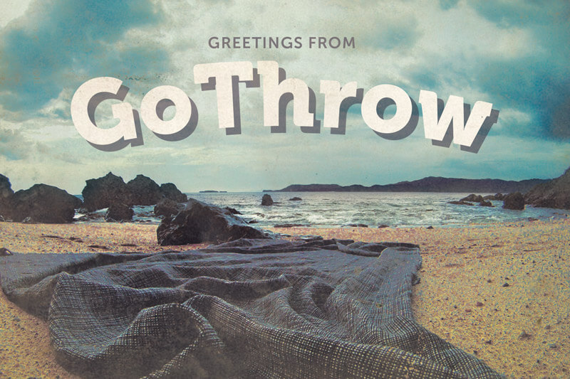 Go Throw instructional postcard
