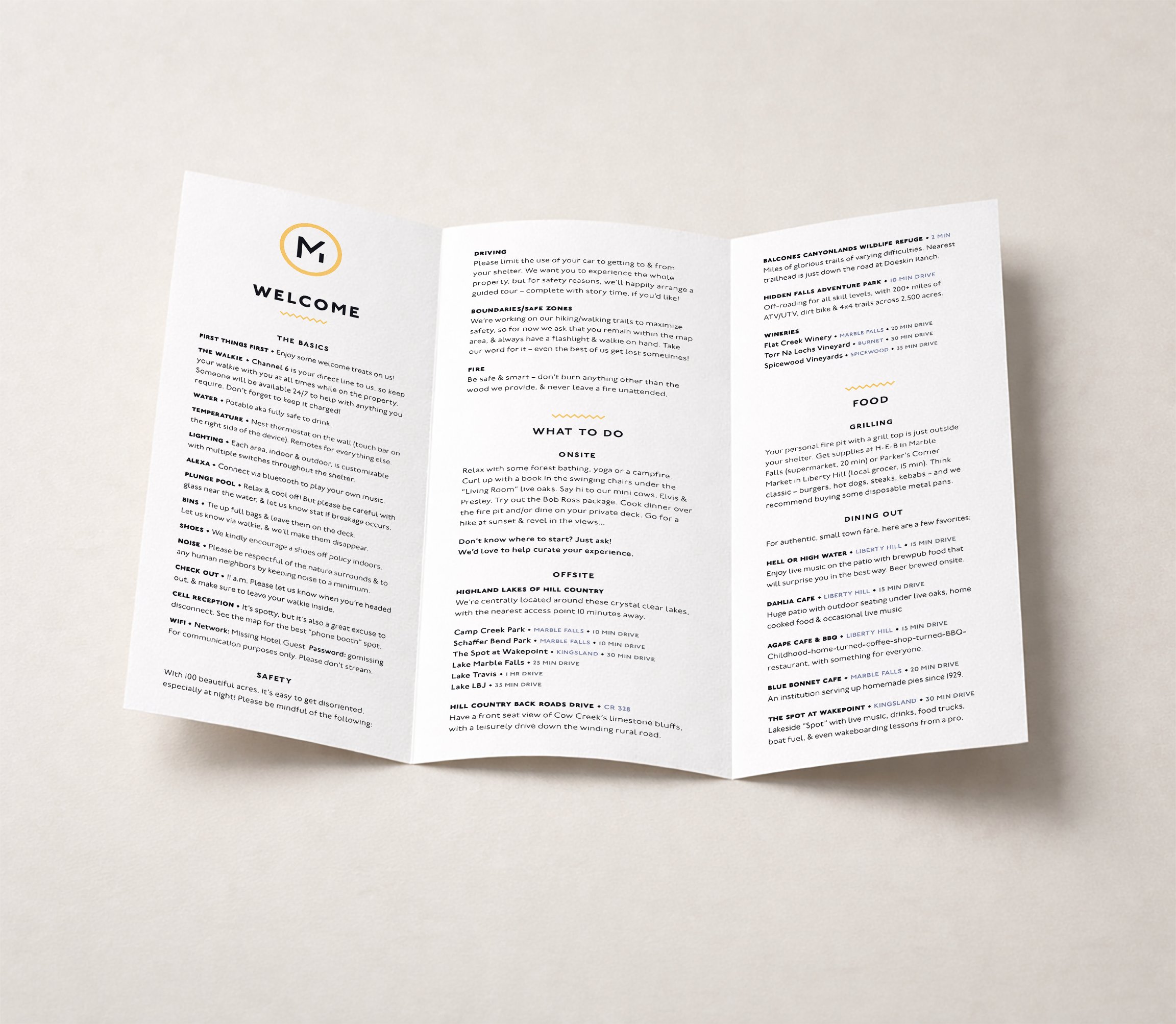 Missing Hotel welcome guide