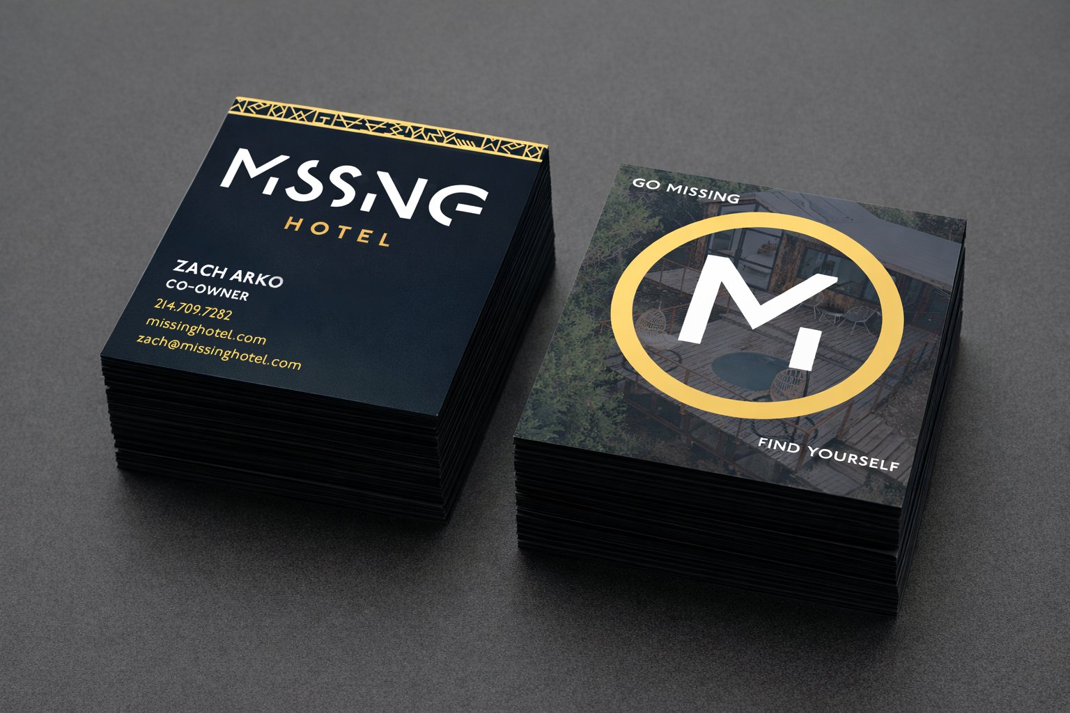 Missing Hotel business cards